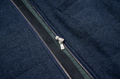 ISAIA Pre-owned $3800  Napoli Blue Jacket Vest Double Cashmere / Leather 40 Us / 50 Eu