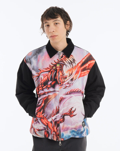 Pre-owned Brain Dead X Magic The Gathering Dragon Jacket Mtg M Medium - In Multicolor