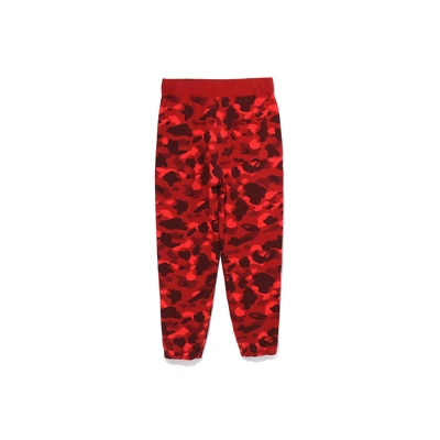 Pre-owned Bape Color Camo Wide Fit Sweatpants Red [001ptj301011mred]