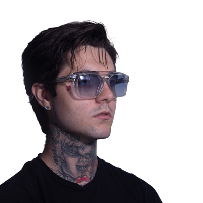 Pre-owned Cazal Rectangular Sunglasses 8040-002 Crystal Silver Frame Blue Gradient Lenses