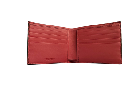 Pre-owned Bottega Veneta Nappa/ostrich Multicolor Leather Bifold Wallet