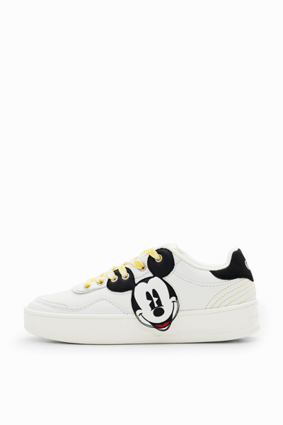 Shop Desigual Retro Mickey Mouse Sneakers In White