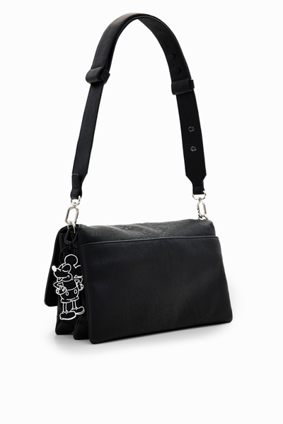 Shop Desigual M Mickey Mouse Studs Crossbody Bag In Black