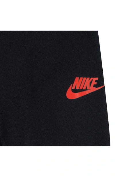 Nike Futura Long Sleeve Tee & Joggers Set In University Red/ Black