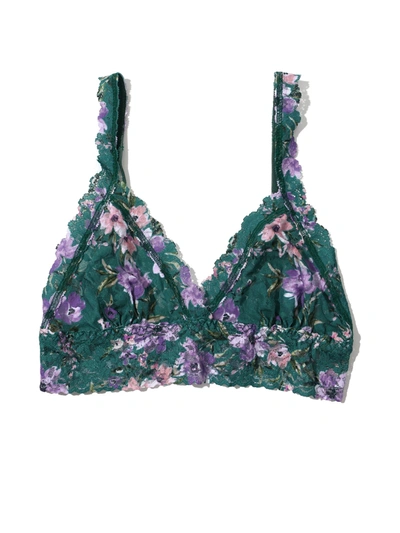 Shop Hanky Panky Printed Signature Lace Crossover Bralette In Multicolor