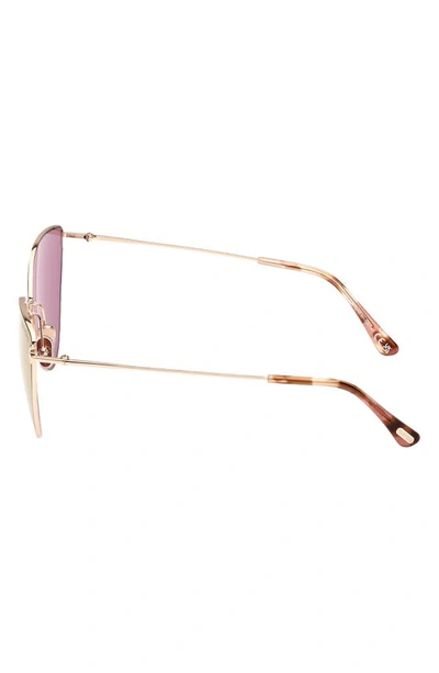 Shop Tom Ford Anais 62mm Cat Eye Sunglasses In Shiny Rose Gold/ Pink