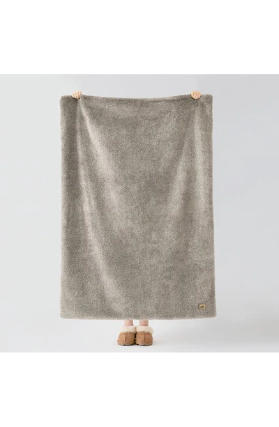 Shop Ugg Matti Faux Fur Throw Blanket In Putty