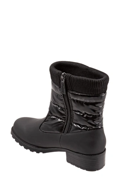 Shop Trotters Berry Weatherproof Mid Boot In Black Rubber/ Polyester