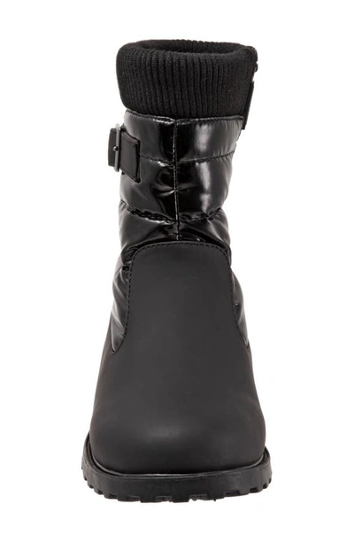 Shop Trotters Berry Weatherproof Mid Boot In Black Rubber/ Polyester