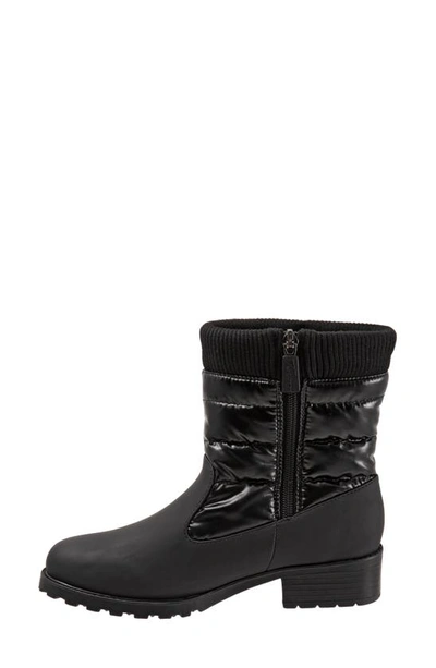 Shop Trotters Berry Weatherproof Mid Boot In Black Rubber/ Polyester
