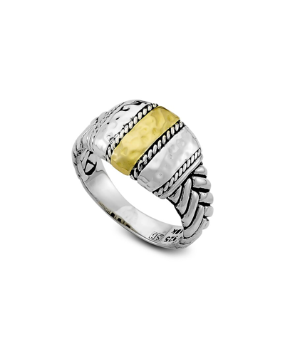 Shop Samuel B. 18k & Silver Hammered Ring