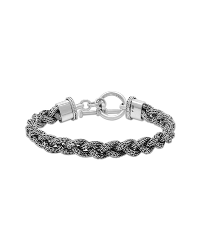 Samuel B. Sterling Silver Braided Chain Toggle Bracelet