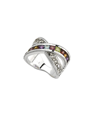 Shop Samuel B. Silver 3.36 Ct. Tw. Gemstone X Ring