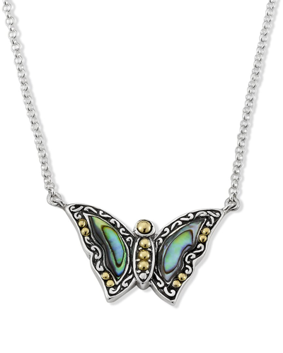 Shop Samuel B. 18k & Silver Butterfly Necklace