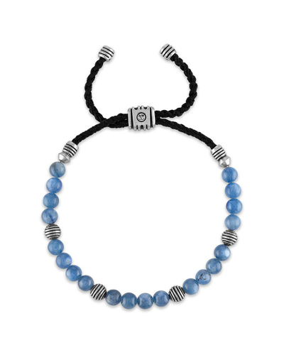 Shop Esquire Men's Jewelry Silver Kyanite Beaded Bracelet