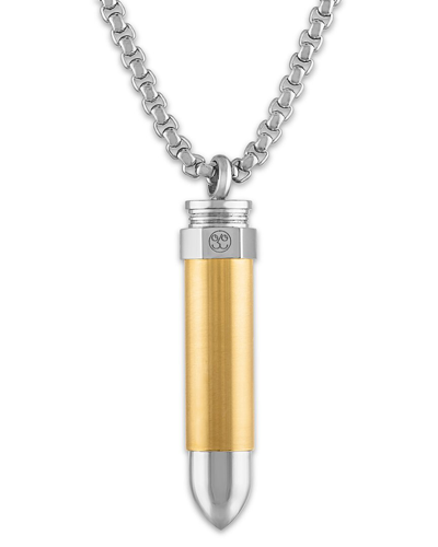 Shop Esquire Men's Jewelry Stainless Steel Bullet Pendant Necklace