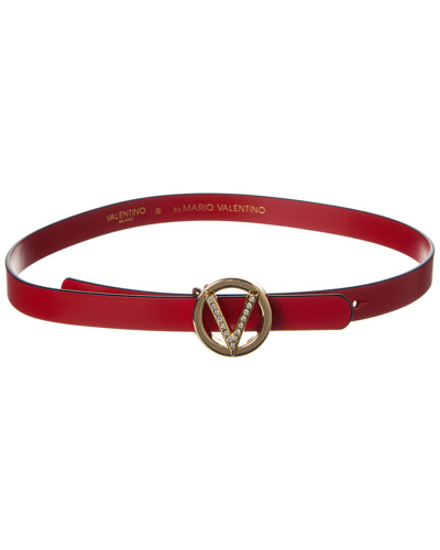 Shop Valentino By Mario Valentino Baby Preciosa Leather Belt In Red