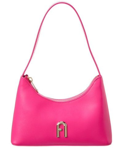 Shop Furla Diamante Mini Leather Shoulder Bag In Pink