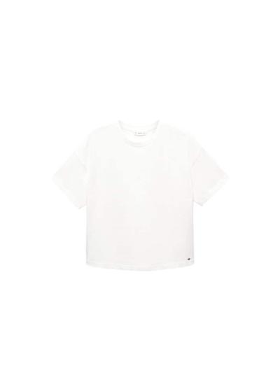 Shop Mango Essential Cotton T-shirt Off White