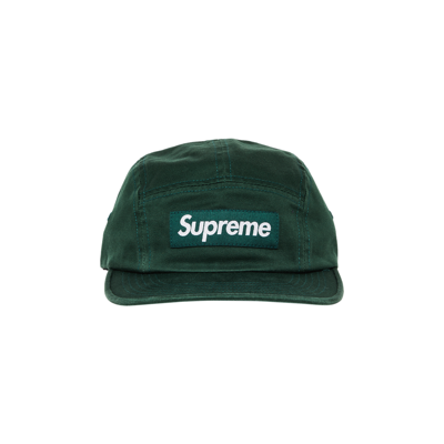 Pre-owned Supreme Washed Chino Twill Camp Cap 'pine Green'