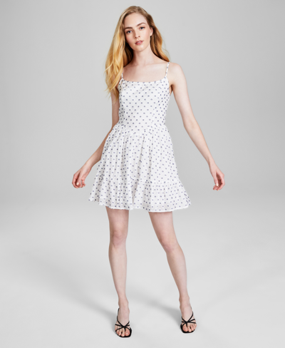 Shop And Now This Women's Textured Sleeveless Dress, Created For Macy's In White