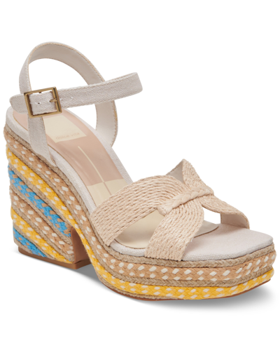 Shop Dolce Vita Women's Cale Platform Espadrille Two-piece Sandals In Citrus Multi