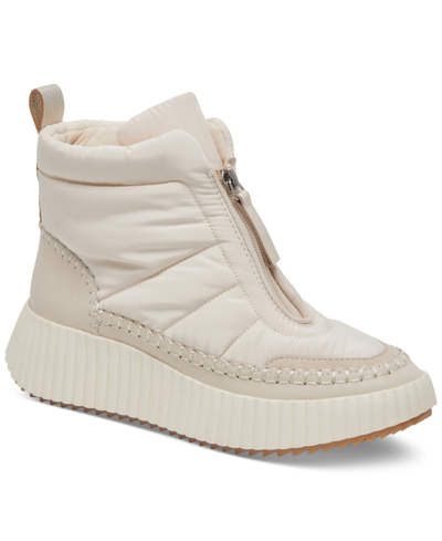 Shop Dolce Vita Women's Delvin Platform Puffer High-top Sneakers In Ivory