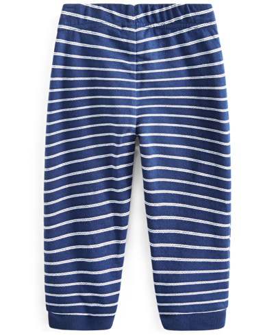 Shop First Impressions Toddler Boys Winter Stripe Joggers, Created For Macy's In Navy Sea