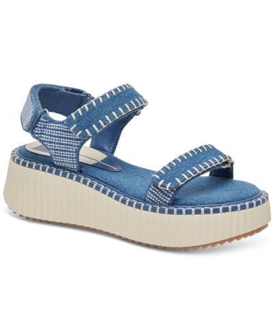 Shop Dolce Vita Women's Debra Flatform Slingback Sandals In Blue