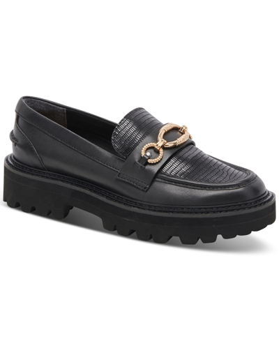 Shop Dolce Vita Women's Mambo Chain Bit Loafer Flats In Black Multi