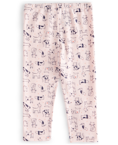 Shop First Impressions Baby Girls Pet Party Leggings, Created For Macy's In Creamy Berry