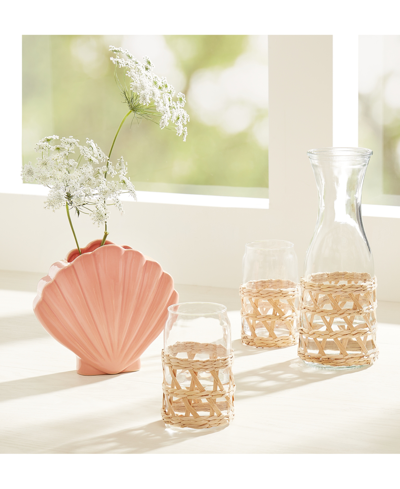 Shop The Cellar Coastal Rattan & Glass Carafe, Created For Macy's In No Color
