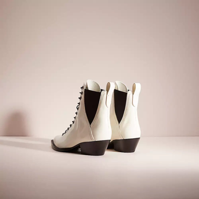 Shop Coach Restored Lace Up Bootie In Ivory