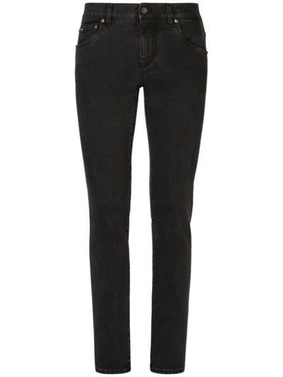 Shop Dolce & Gabbana Jeans Skinny In Black  