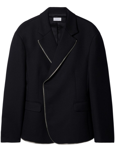 Shop Off-white Blazer Jacket With Zip In Black  