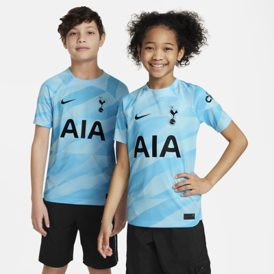 Shop Nike Tottenham Hotspur 2023/24 Stadium Goalkeeper Big Kids'  Dri-fit Soccer Short-sleeve Jersey In Blue