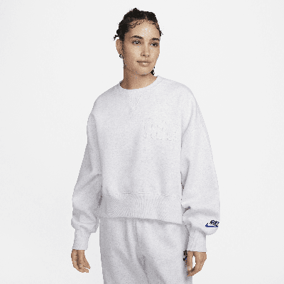 Shop Nike Women's  Sportswear Over-oversized Crew-neck Fleece Sweatshirt In Brown