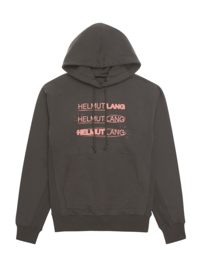 Shop Helmut Lang Men's Outer Space 3 Hoodie In Ash