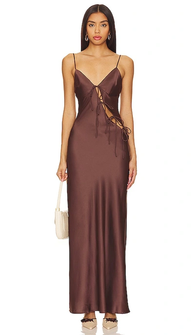 Shop Lioness About A Girl Maxi In Chocolate
