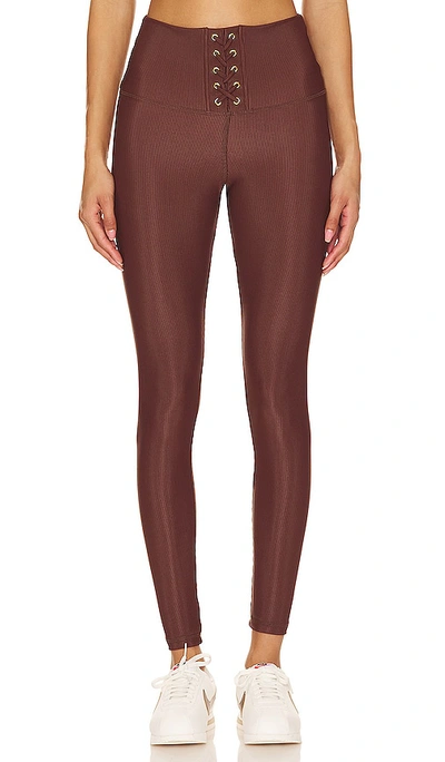 Shop Strut This X Chantelle Paige-mulligan The Liam Ankle Legging In Chocolate Rib