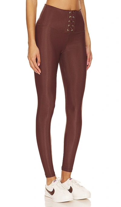 Shop Strut This X Chantelle Paige-mulligan The Liam Ankle Legging In Chocolate Rib