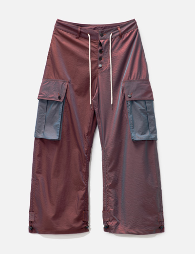 Shop Fried Rice Iridescent Cargo Pants In Red