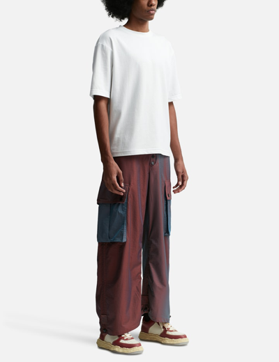 Shop Fried Rice Iridescent Cargo Pants In Red