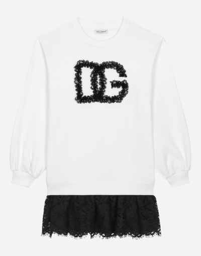 Shop Dolce & Gabbana Sweatshirt-style Jersey Dress