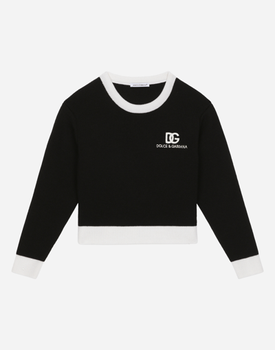 Shop Dolce & Gabbana Knit Pullover With Dg Logo