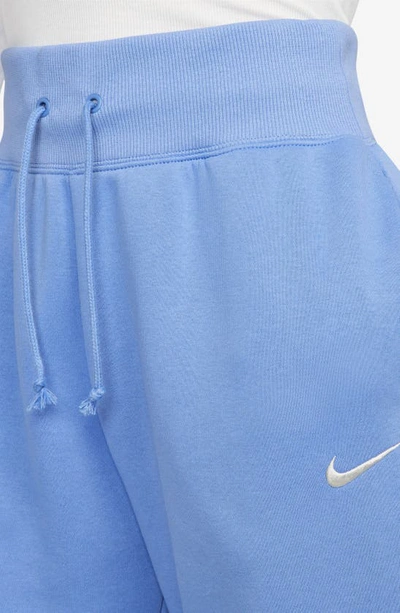 Shop Nike Sportswear Phoenix High Waist Fleece Sweatpants In Polar/ Sail