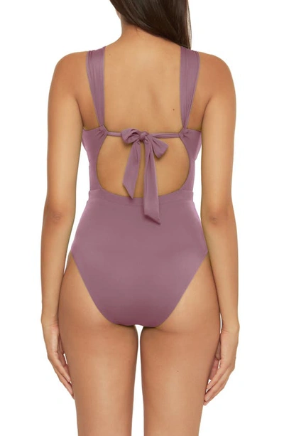 Becca Color Code Cutout One-piece Swimsuit In Fig