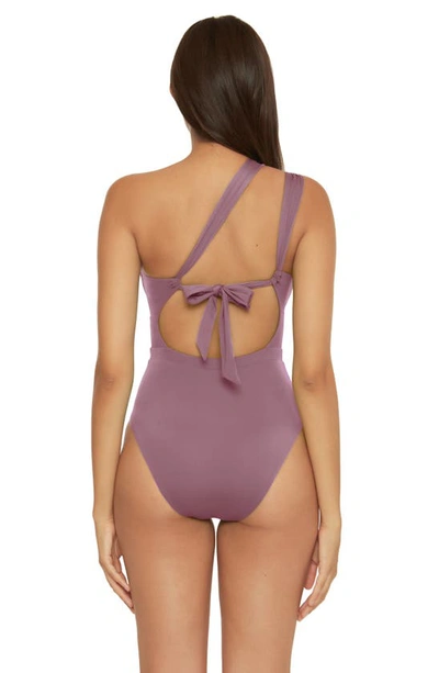 Shop Becca Color Code Cutout One-piece Swimsuit In Fig