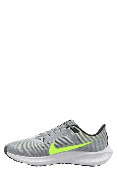 Shop Nike Air Zoom Pegasus 40 Running Shoe In Wolf Grey/ Volt/ Black/ White