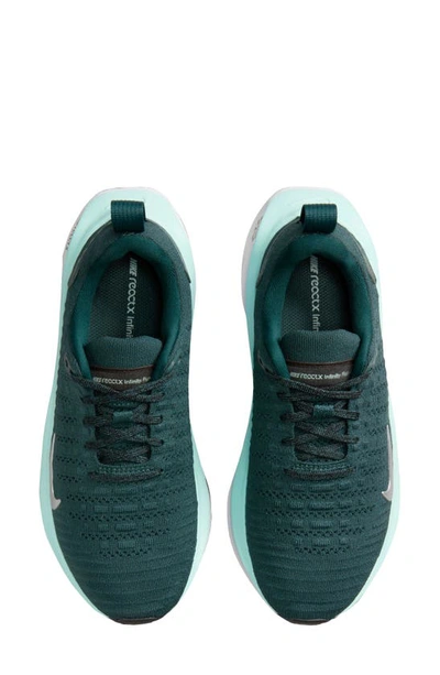 Nike Infinityrn 4 Running Shoe In Deep Jungle/ Silver/ Black